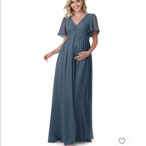 Azazie Blue Maternity Dress